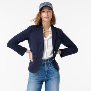 NWOT J Crew Dalton Navy Blazer in Italian Stretch Wool Size 0
